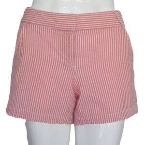 J.Crew Factory Shorts, 6, City Fit, Seer sucker, Red/White. Mini/Shorty